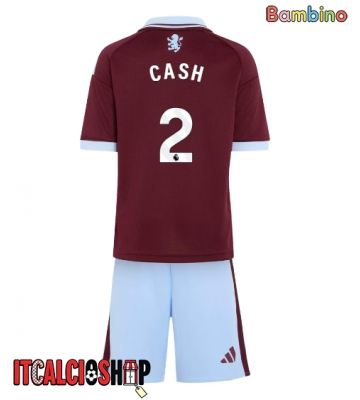 Aston Villa Matty Cash #2 Prima Maglia Bambino 2026-27 Manica Corta (+ Pantaloni corti)